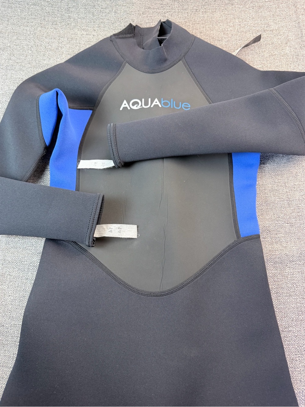 Aqua Blue Black Full swim Wetsuit Youth Size 14 Swimming Scuba Snorkeling